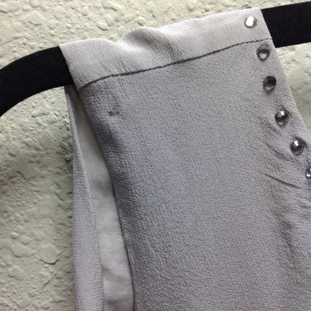 Jack Wills Gray Silk Embellished Sleeveless Dress - Picture 8 of 8